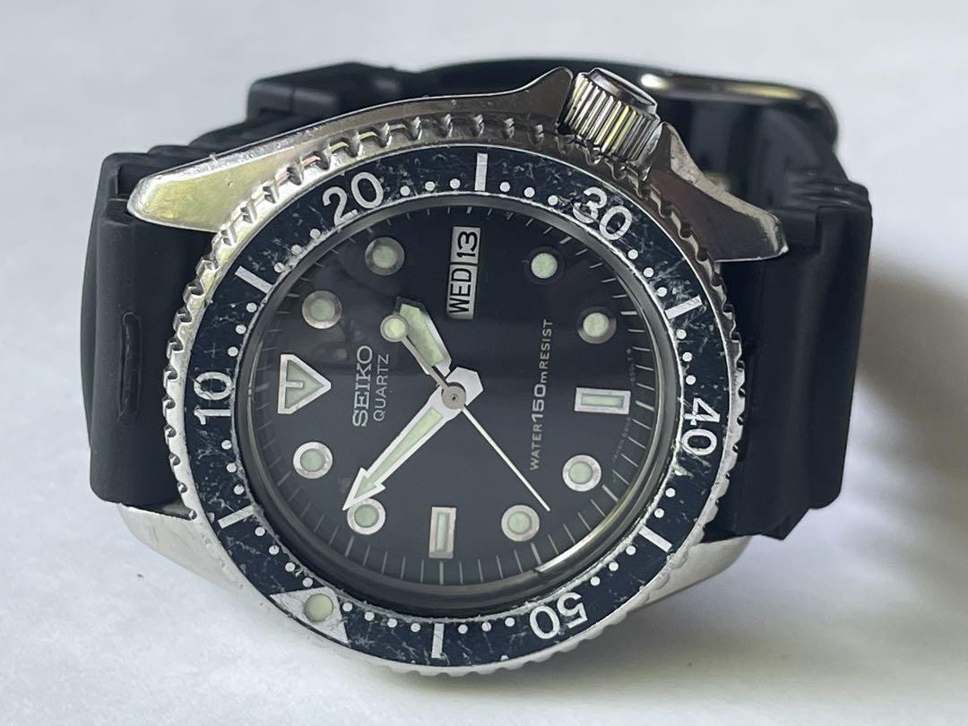 SEIKO ダイバーズウォッチ 6458(PYQ)ビンテージ Seiko 6458-6000 Vintage Diver Watch Quartz Black Dial 37.5mm Used