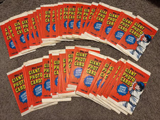 Topps Baseball 1981 Giant Photo Cards Sealed Unopened x63 Packs Home Team Series