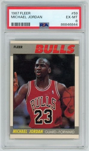 1987 Fleer #59 Michael Jordan PSA 6 EX-MT