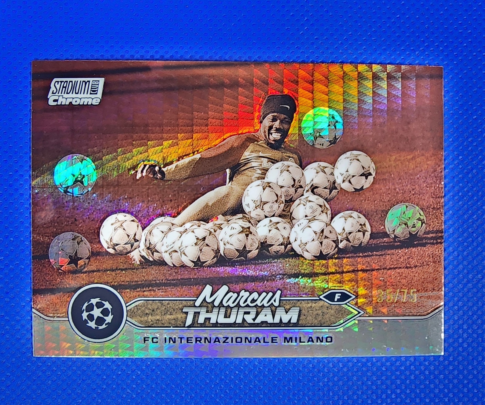 Marcus Thuram 2023-24 Stadium Club Chrome UCL Sepia Prism /75 #31 Inter Milan