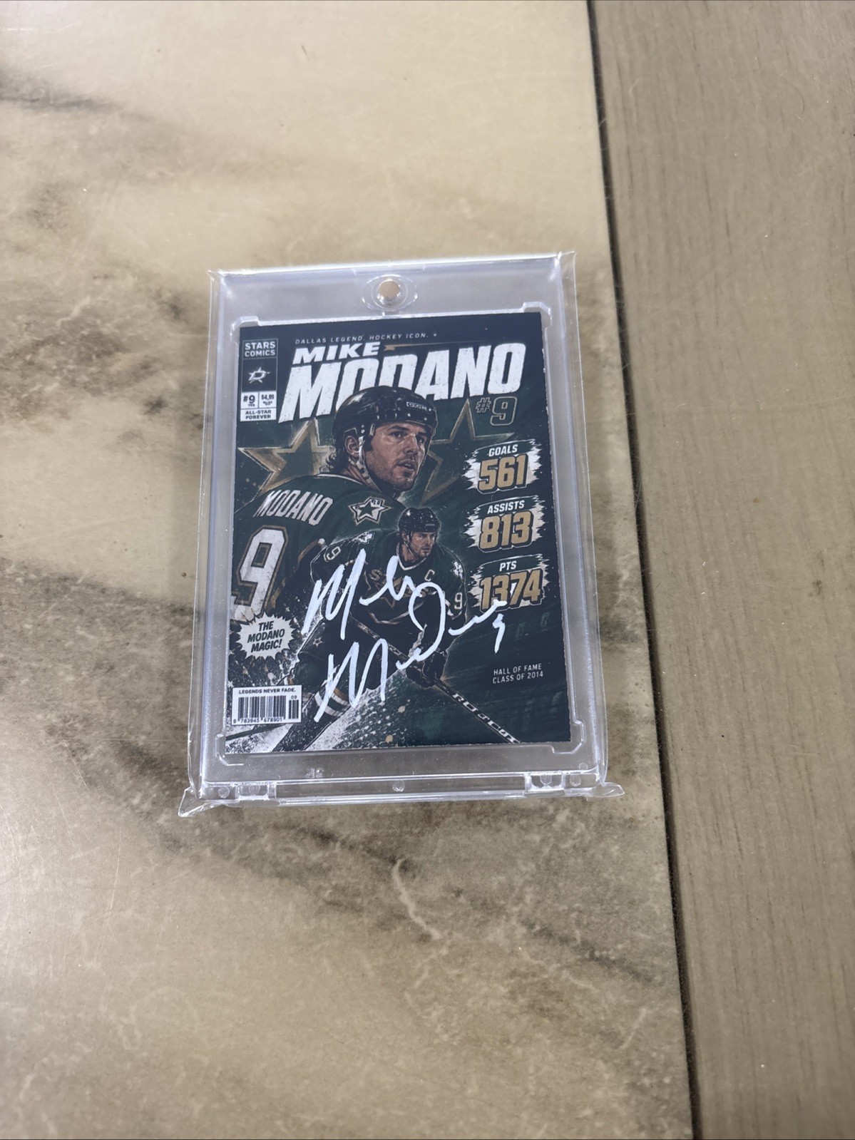 Mike Modano #9  Dallas Stars Autographed Signed Stat Card Primetime COA