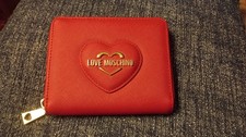 Moschino Women's Leather Purse Wallet In Red for Women