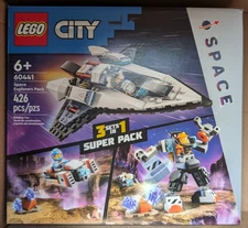 LEGO City 60441 Space Explorers Pack: 3‑in‑1 Mech-Spaceship-Hoverbike Sealed New