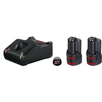 Bosch Akku-Starter-Set 2X 3,0 Ah Akkus + Lader Gal 12V-40 Im Karton