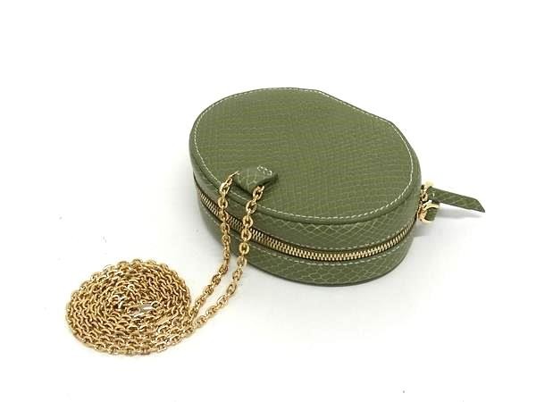 CAFUNE Python embossed leather shoulder bag poche… - image 5