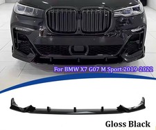 For BMW X7 G07 M Sport 2019-2022 Gloss Black Front Bumper Lip Spoiler Splitter