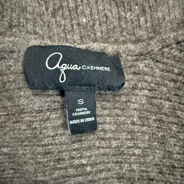 Aqua Cashmere 100% Open Dark Gray Cardigan Women Size Small Minimalist Warm thumbnail 5