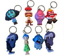 Disney Pixar Inside Out 2 3D Rubber Keychain Set of 8