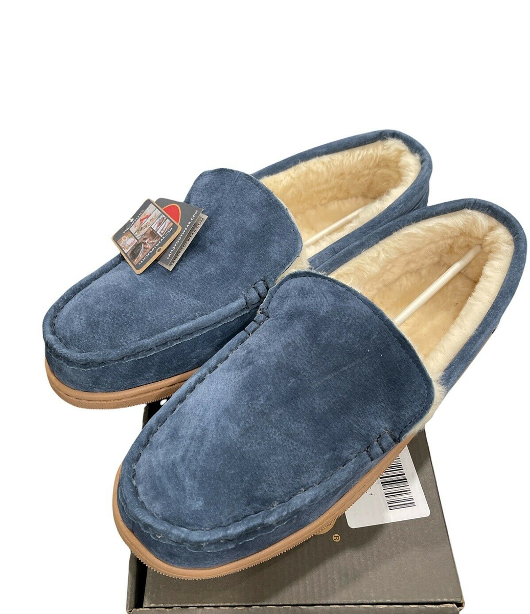 Lamo Harrison Moc Men\'s Moccasin Slipper Luxury suede - Navy, 8 New Lamo Harrison Moc Men main image 3