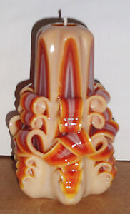 Unique handmade gift candle Hand Carved candles 5 inch/12cm 