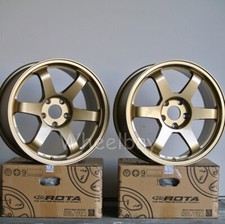 4 Rota Wheel Grid 17x8 Flat 35 17x9 Concave  5x114.3 42 Gold