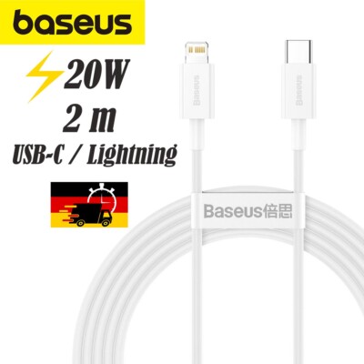 Kabel Baseus USB-C für iPhone 20W 2m Schnellkabel Schnellladenkabel Datenkabel