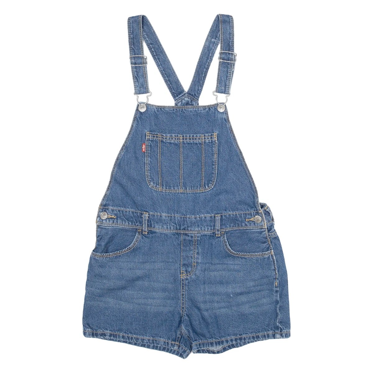 Salopette Jean Fille 158 12-13ans - Pantalon En Jeans Troué - Bleu Coton Stretch