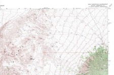 Split Mountain, Nevada 1970 Vintage USGS Topo Map 7.5 Quadrangle - Shaded