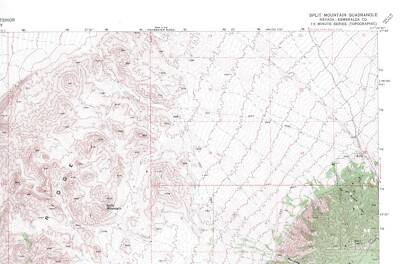 Split Mountain, Nevada 1970 Vintage USGS Topo Map 7.5 Quadrangle - Shaded