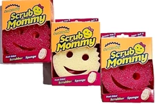 Scrub Mommy Scratch Free Scrub Dish Sponges Dual Sided Scrubber New Pink 3 Pack