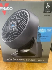Vornado Cr1011606 Air Circulator Mini Indoor Fan, Black, 7"