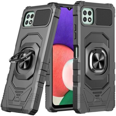 For Boost Mobile Celero 5G+ Plus Case with Temper Glass Hybrid Magnetic Ring