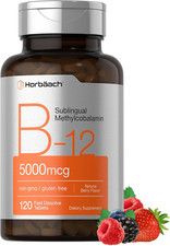B12 Vitamin 5000 Mcg  120 Fast Dissolve Tablets  Sublingual Methylcobalamin 