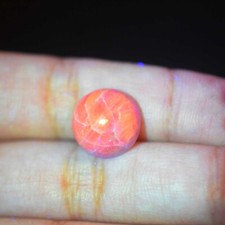 14 mm Natural Hackmanite Round Cut Stone UV Reactive Color Changing Gemstone