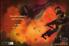 Halo 2 PC Xbox 2004 Master Chief Promo Ad Art Print Poster - Glossy 13" X 19"