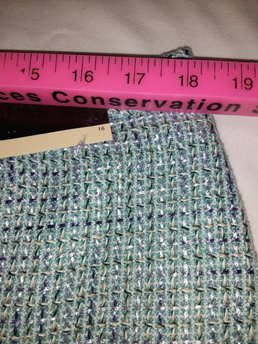 Lane Bryant Aqua Blue Shiney Thread Tweed Skirt Womens sz 16 Nwt Hong Kong Made - Picture 9 of 9