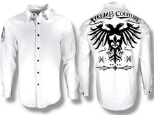 Xtreme Couture by Affliction Men's Button Down Shirt Rain