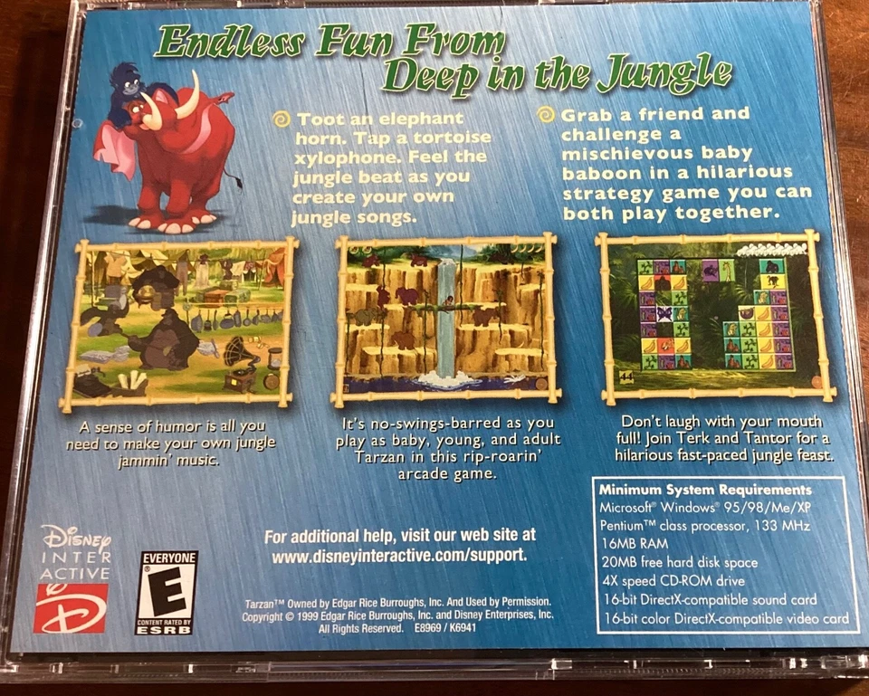 Disney Tarzan Activity Center - Windows Computer 1999 - New Sealed - $$6.99 - Image 2 of 2