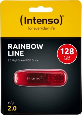 Intenso Rainbow Line USB-Stick - 128GB, Rot (Neu)