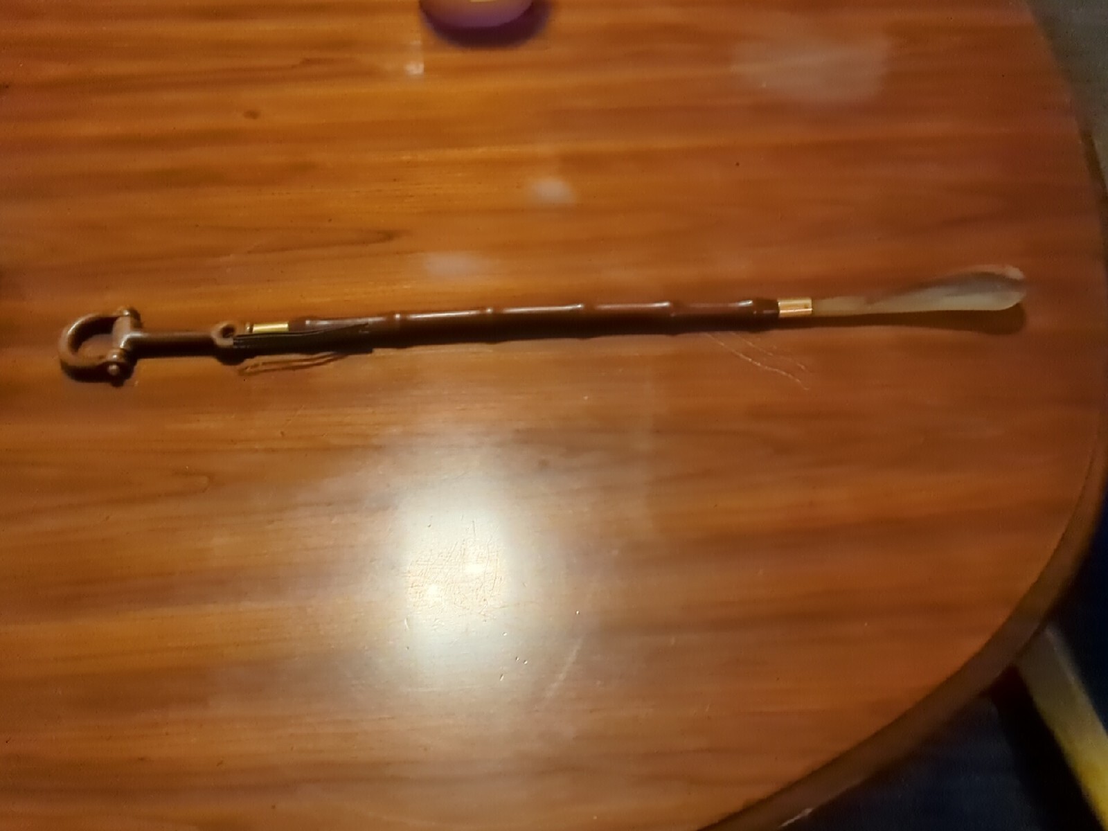 Vintage Shoe Horn Bamboo Look Wood Stick 20 Inch with… Gem