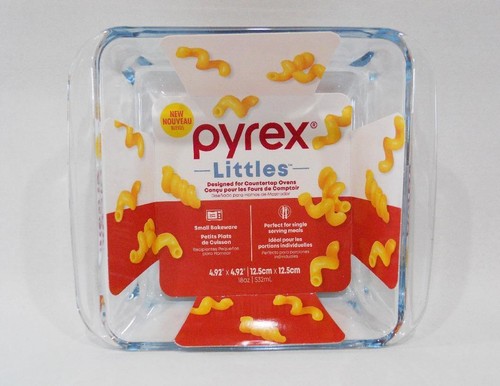 ❤️ PYREX LITTLES 18-oz Square Single-Serve Glass BAKEWARE **Toaster Oven Size - Afbeelding 1 van 4