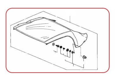 HONDA Honda Beat PP1 BEET Genuine Soft Top Hood Black Made in