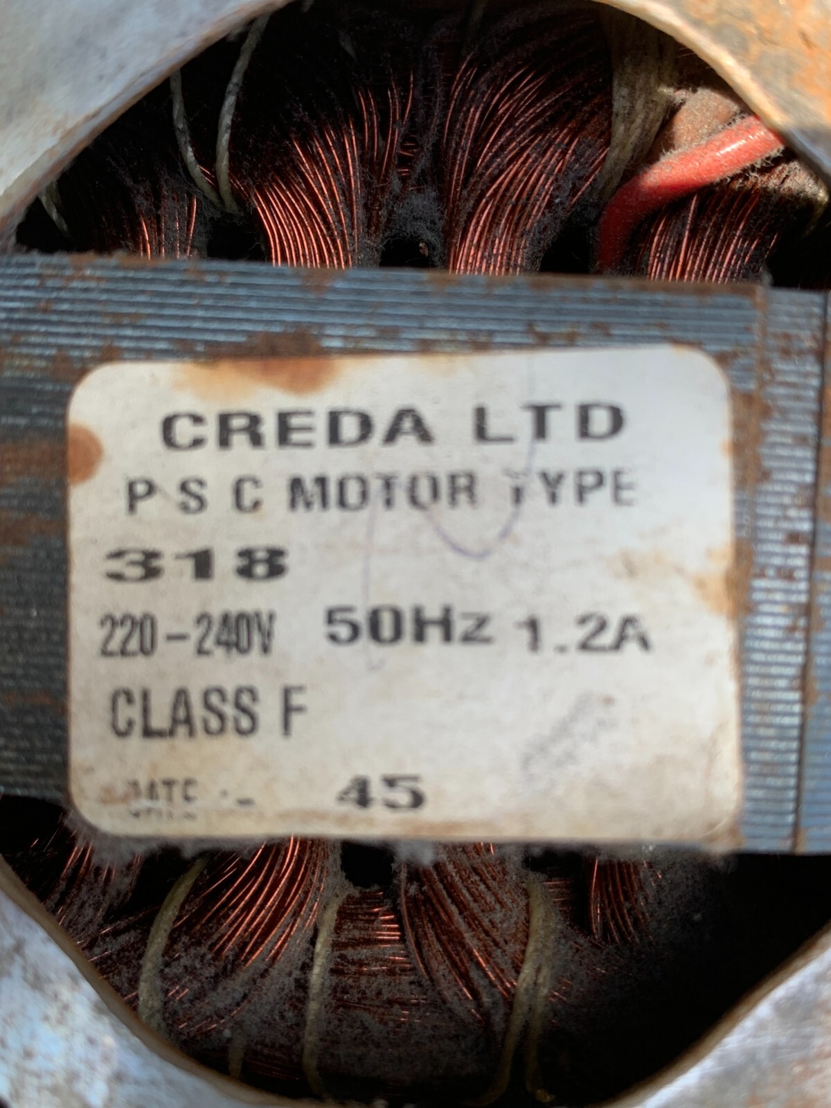 CREDA REVERSAIR SENSADRY TUMBLE DRYER ELECTRIC MOTOR PSC TYPE 318 eBay