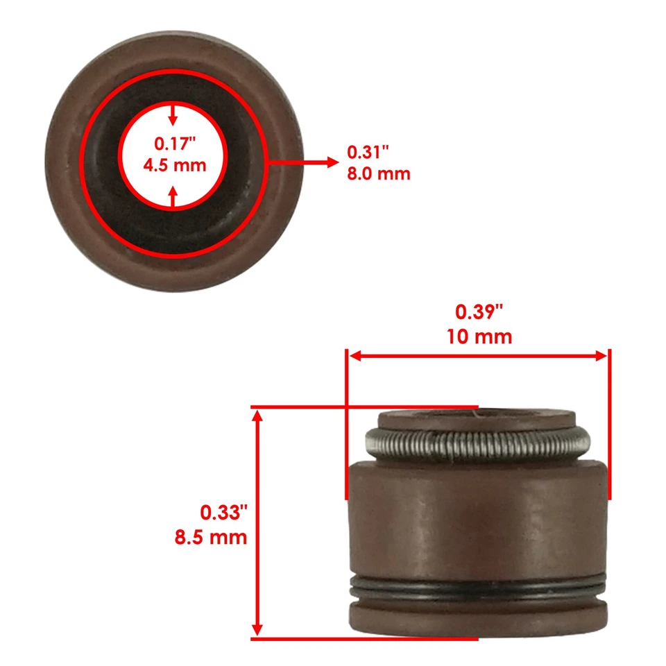 16x Sello de vástago de válvula para Suzuki Hayabusa GSX1300R 1999-2009 2011-2020 Foto 2 de 4