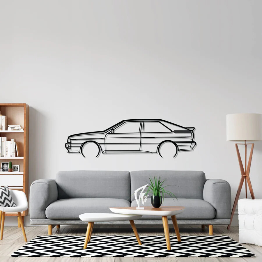 Quattro Turbo Detailed Acrylic Silhouette Wall Art ( Made In USA )