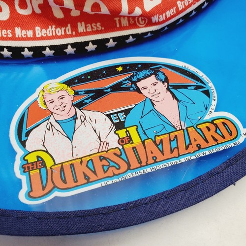 Rare! 1981 Dukes of Hazzard Visor Hat ☆ Version 1C: DARK BLUE w/Bo, Luke & Flag - Picture 4 of 8