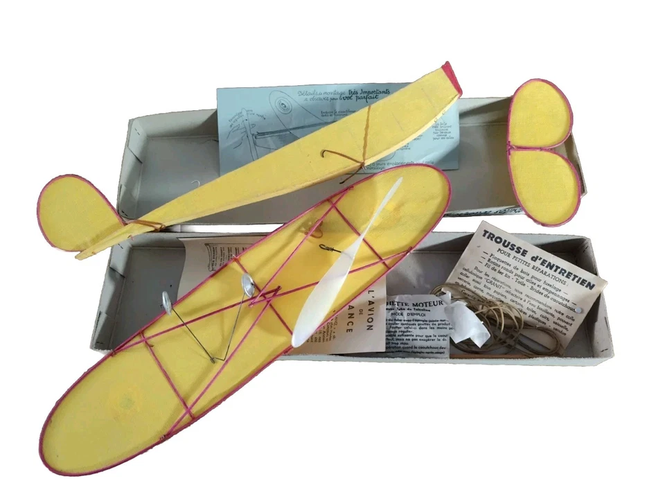 Planeur 1960 L'avion De France ( Unis France) Le Racer Modèle Avion Jaune  - Photo 2/4