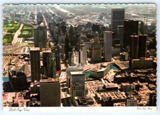 Postcard Illinois Chicago Loop Grant Park View From John Hancock Center