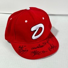 Okotoks Dawgs Snapback Baseball Cap Red Team Autographed - Grand Slam Sports