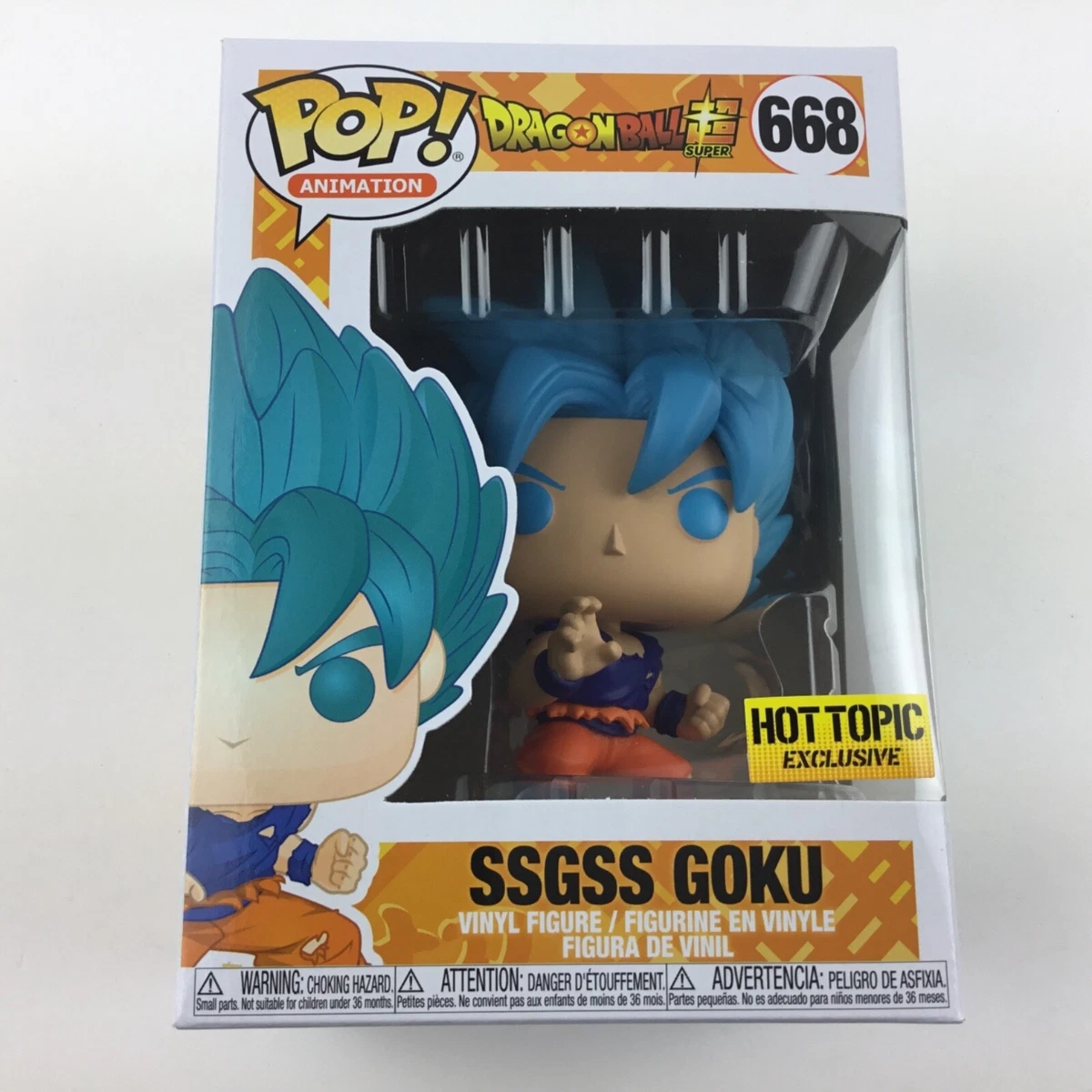  Funko Dragon Ball Super - Pop Vinyl Figure 668 SSGSSS Goku 9 cm  GA Excl : Toys & Games