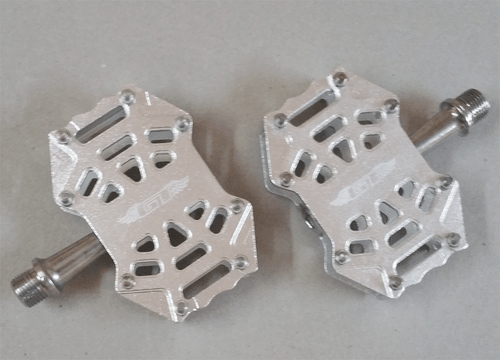 Vintage Old School GT BMX Bicycle Bike Alloy Pedals 9/16 Flat-Platform Spider - Picture 4 of 5