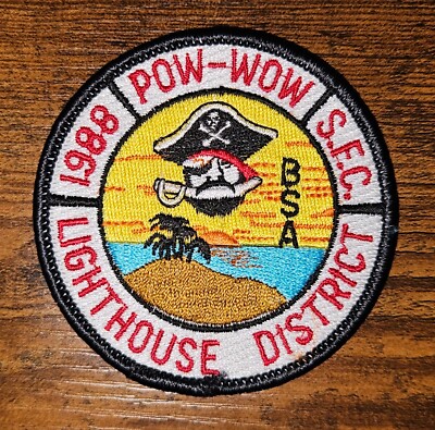South Florida Council Lighthouse District 1988 Pow Wow BSA Pirate Patch