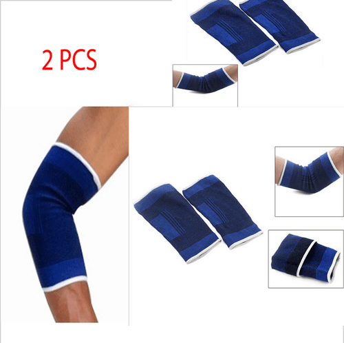 2 ELBOW Sleeve Brace Wrap Support Tennis Elastic Compression Sports Pain Relief - Picture 2 of 12