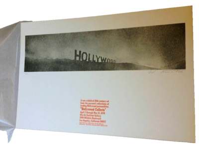 ED RUSCHA SIGNED HOLLYWOOD IN THE RAIN '69 LIMITED LITHOGRAPH