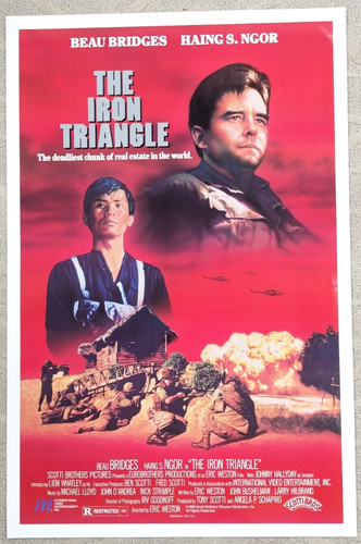 1988 Iron Triangle Home Video War Movie Poster 27X41 Rolled 1 Sheet
