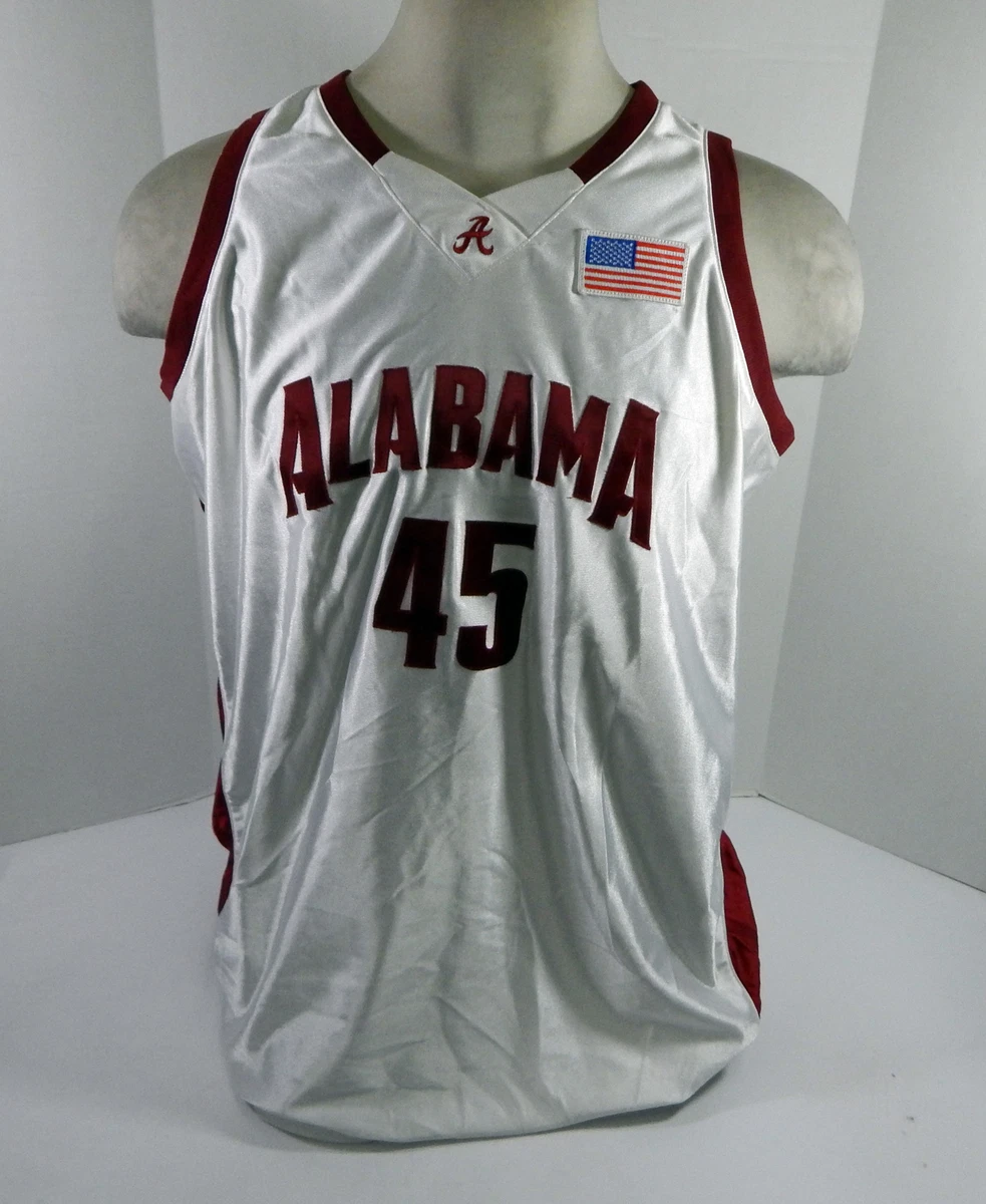 2000s Alabama Crimson Tide LaNisha Cartwell 45 Game Used White Jersey