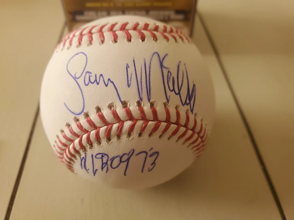 MLB - Gary Mathews - ROY 1973 - Béisbol firmado - Gigantes, Bravos, Filis, Cachorros Foto 2 de 4