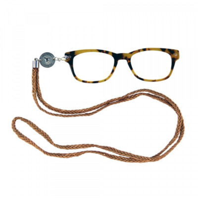 Lorgnette-Sehhilfe mit Etui Checker Havanna (+ 2,5 dpt)