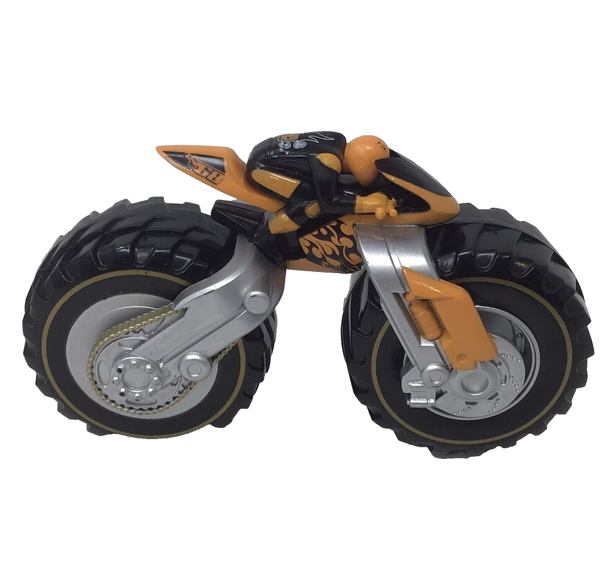 Cycle Crusher Motorcycle Hot Wheels Friction Drive Plastic Orange