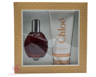 Chloe Perfume by Chloe Gift Set 2PC -3.4oz EDT Spray+6.7oz Body Lotion*VINTAGE*